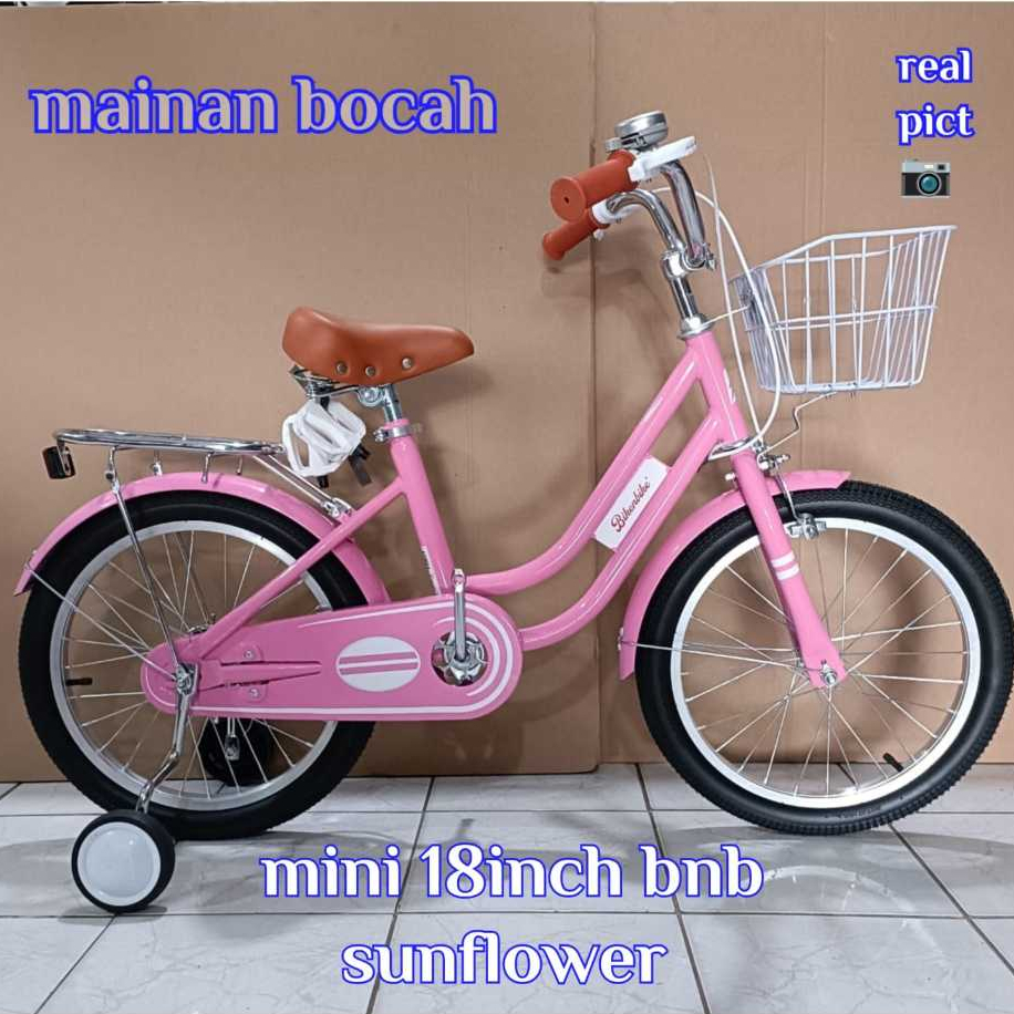 SEPEDA MINI 18 INCH BNB SUNFLOWER SEPEDA STB SEPEDA ANAK PEREMPUAN MINI 18INCH BNB CLASIX