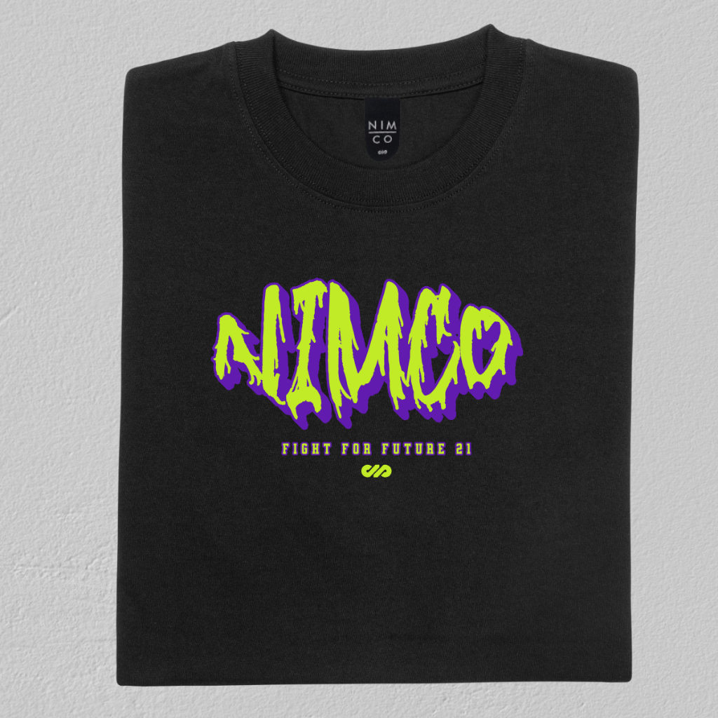 Kaos Nimco Vision 010 S21 Hitam Tshirt Nimco Green - Kaos pria distro original 100%