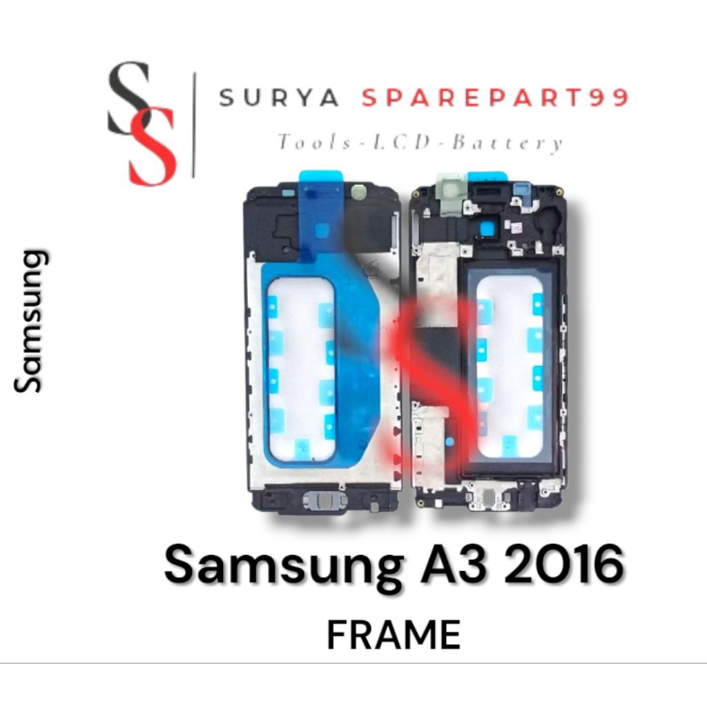 SAMSUNG Galaxy A3 RAME 2016 ORIGINAL TULANG TENGAH