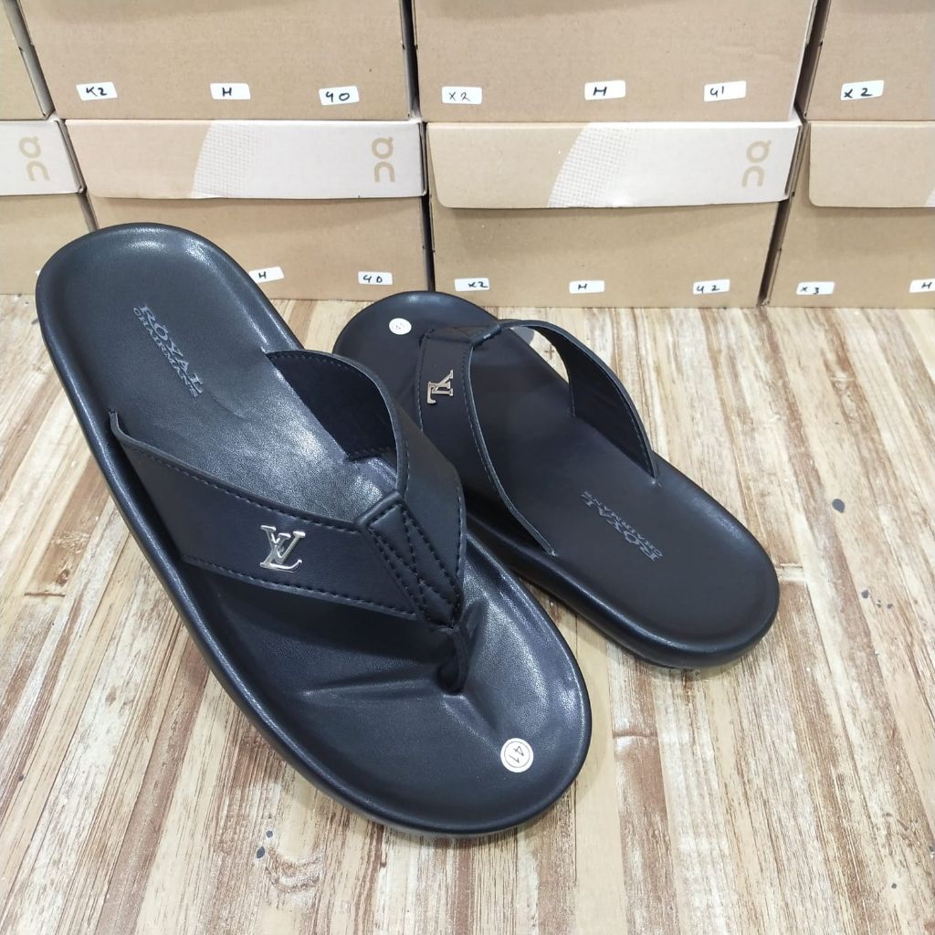 Sandal jepit armani kulit asli original premium mndy foto asli