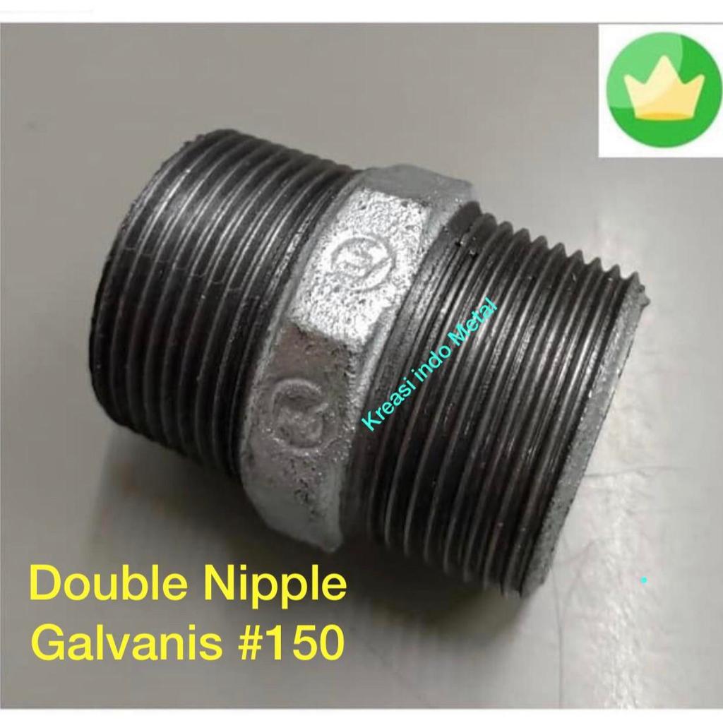 11/2” Double nipple Galvanis (Drat) 1,5" Niple Nepel nipel Besi Gip