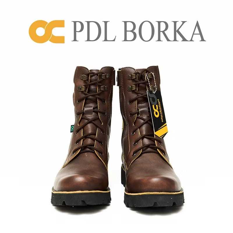 PDL Borka Sepatu Boot Kulit Asli Safety OC Ukuran 38-45 OdonCibaduyut