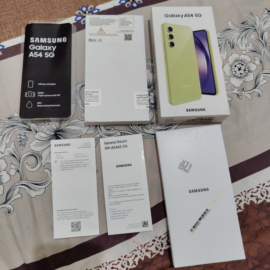 Dus Box Samsung Galaxy A54 Resmi Sein Awesome Lime Original Copotan