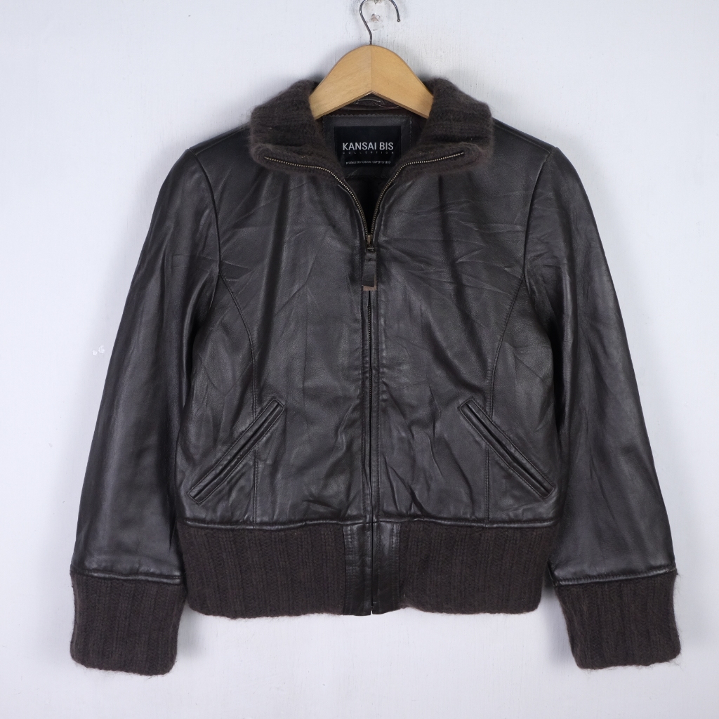 JAKET KANSAI BIS LEATHER KULIT ASLI JK95 SIZE M