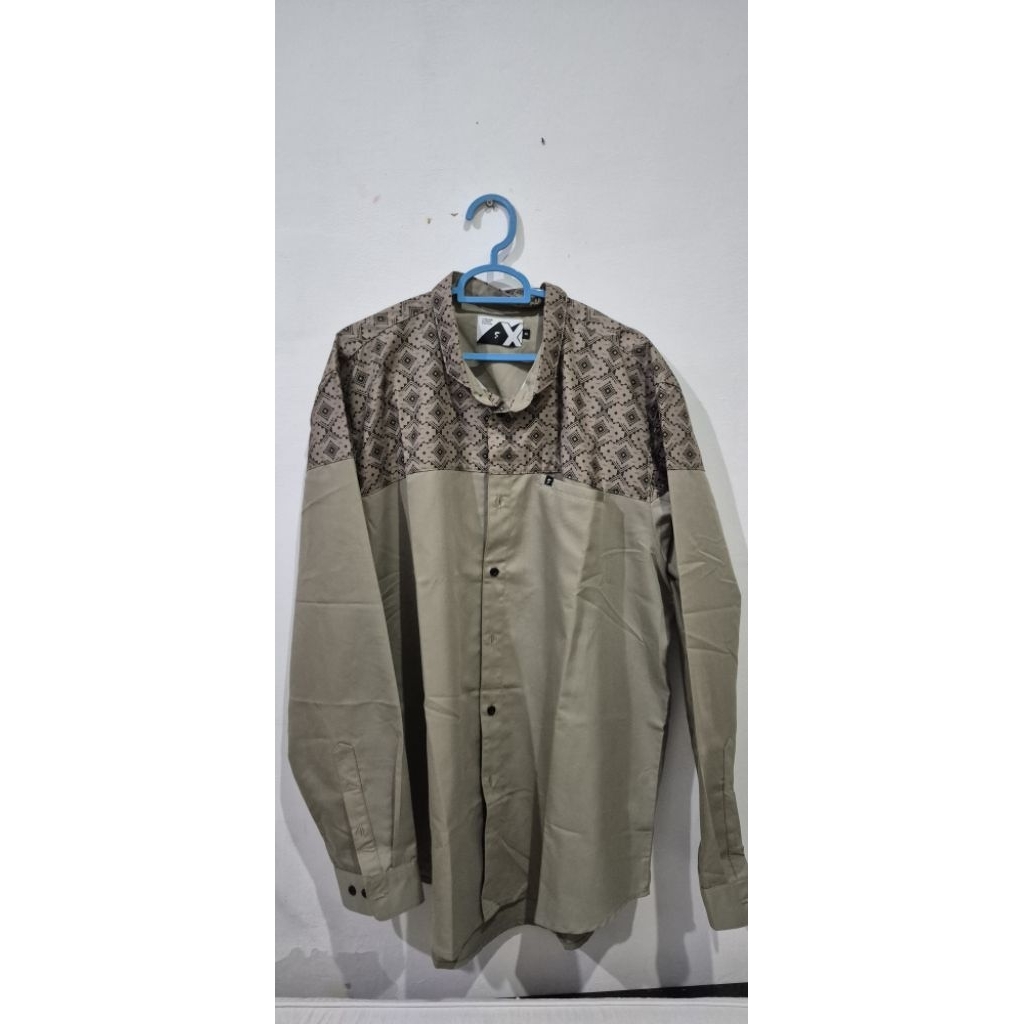 (Preloved) Fadkhera Lengan Panjang Hijau Motif ukuran XL