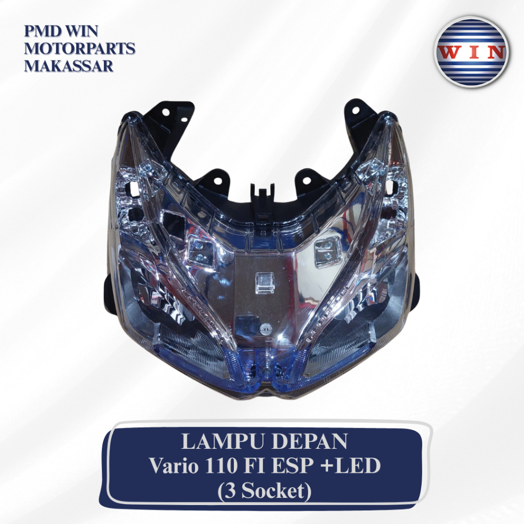 Lampu Depan Vario 110 FI ESP + LED (3 Socket)