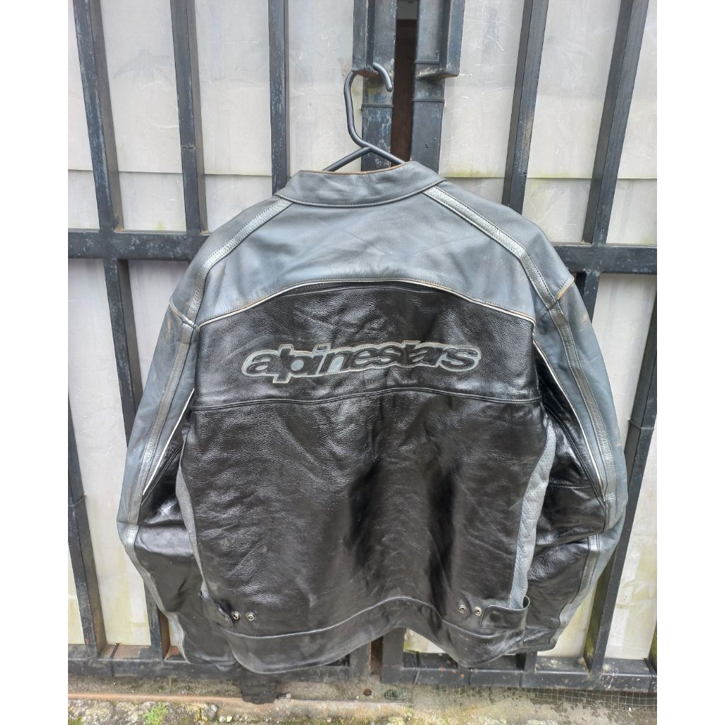 alpinestar black label leather jacket not schott perfecto horn works avirex