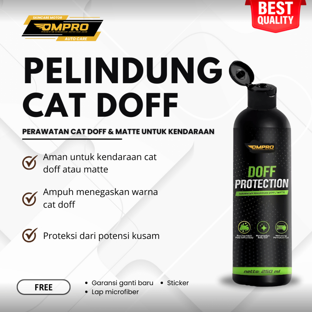Pengkilap Pengkilat Body Motor Hitam Ompro Doff Protection Body Motor 250ml Matte Protection Biru Hi