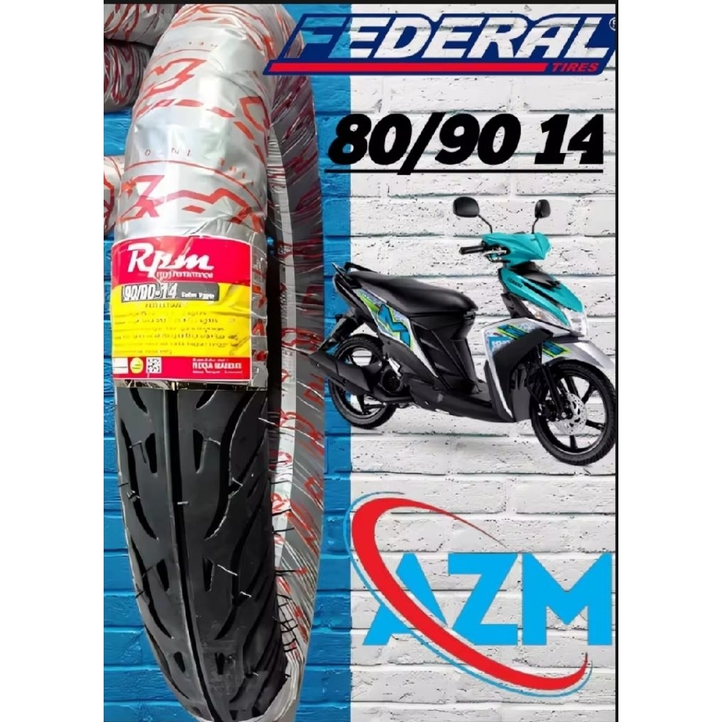 BAN FEDERAL TUBLES 80/90 14 DEPAN MOTOR METIK