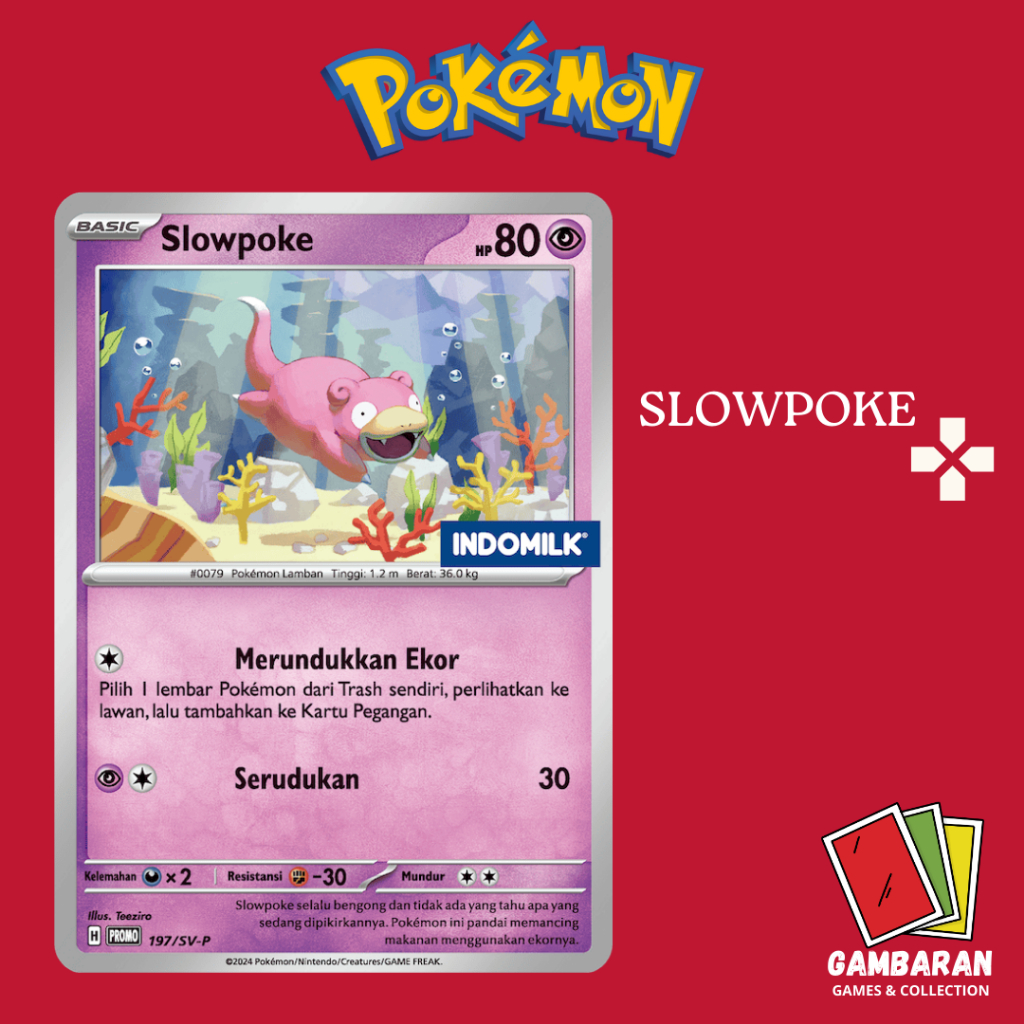 Slowpoke Promo x Indomilk 197/SV-P Kartu Pokemon Indonesia TCG