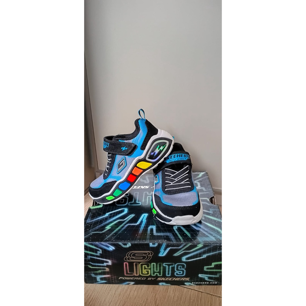 Skechers Lights powered by skechers Original 100% sneaker bayi anak anak sepatu anak laki laki sepat