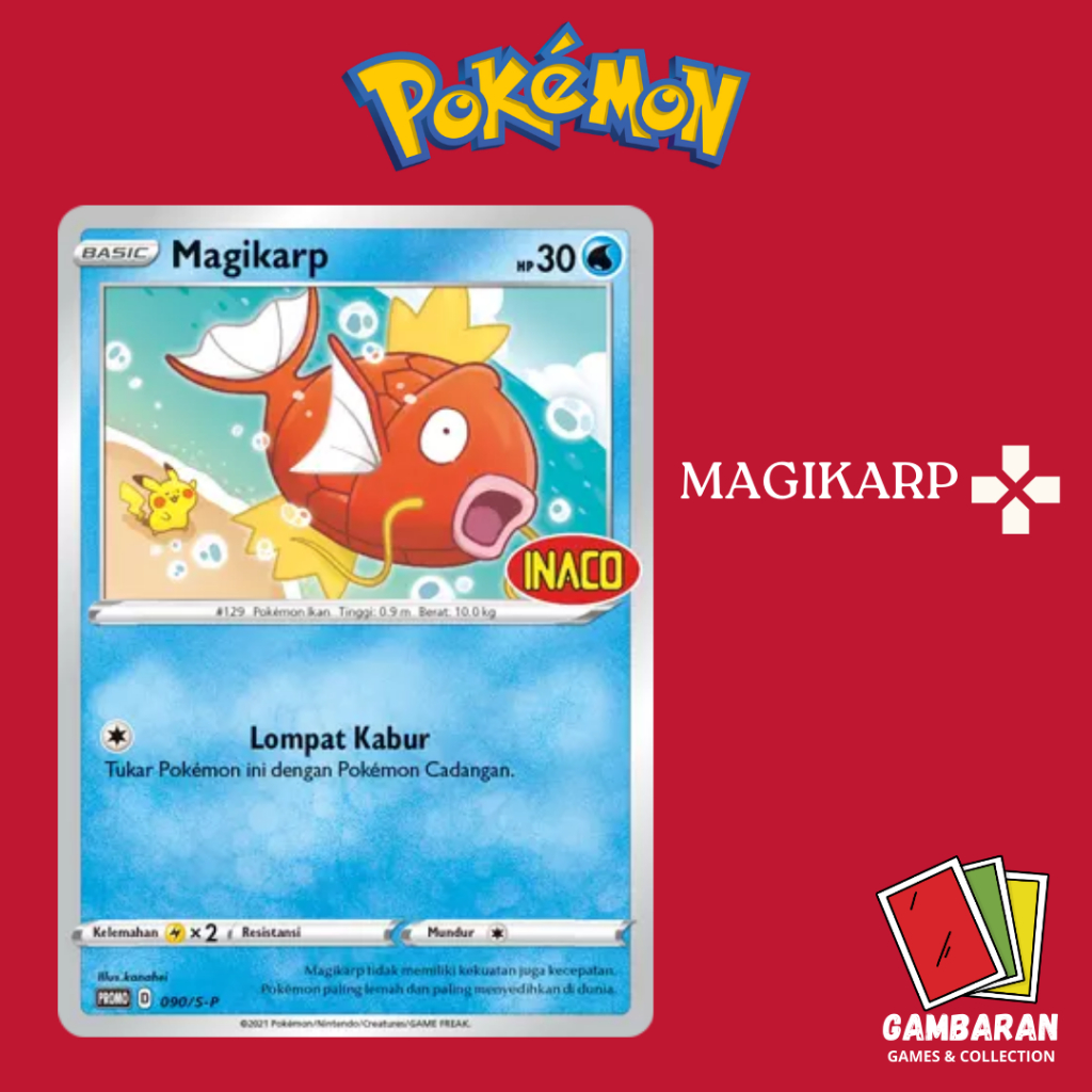Magikarp Promo x Inaco 090/S-P Kartu Pokemon Indonesia TCG