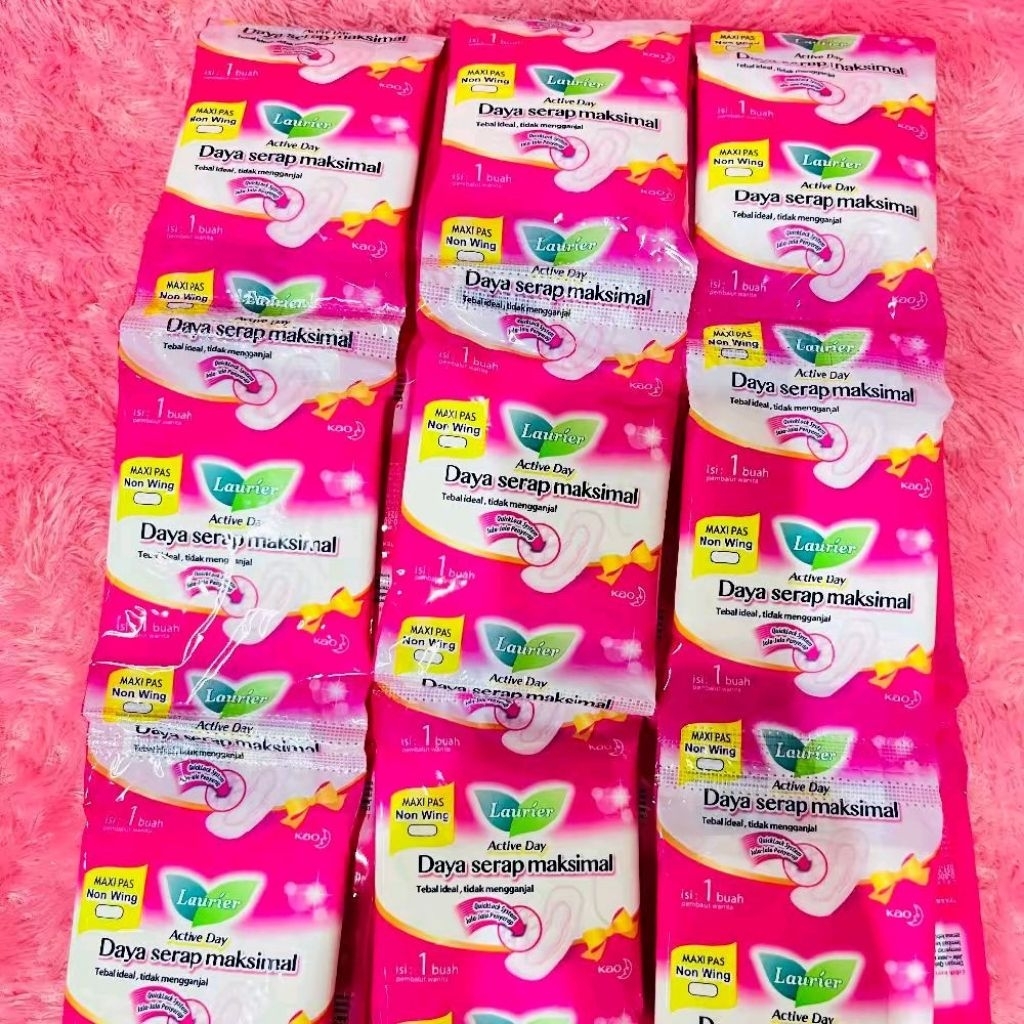 3RENCENG LAURIER MAXI NON WING PER RENCENG ISI 10SASHET TOTAL YANG DI DAPAT 30SASHET PEMBALUT