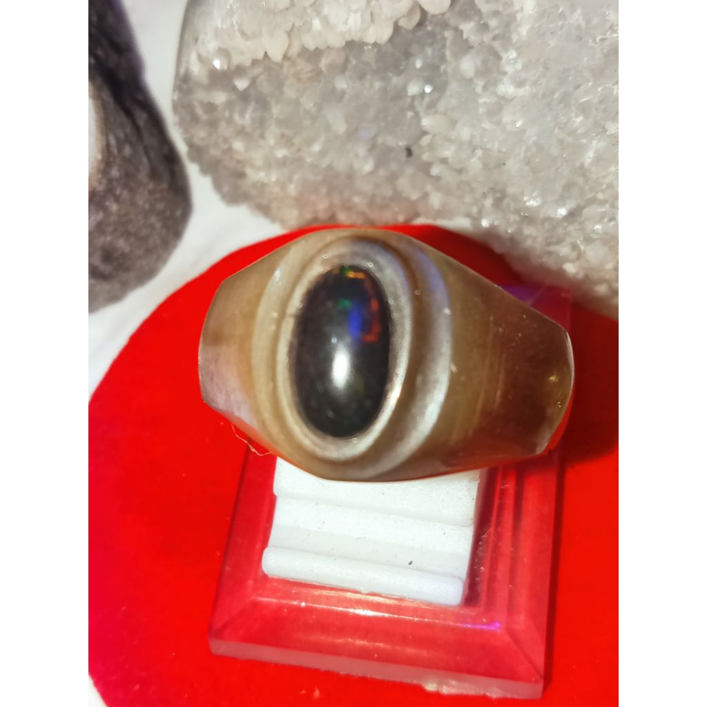 Batu Kalimaya Banten Ring Tanduk Kerbau bule