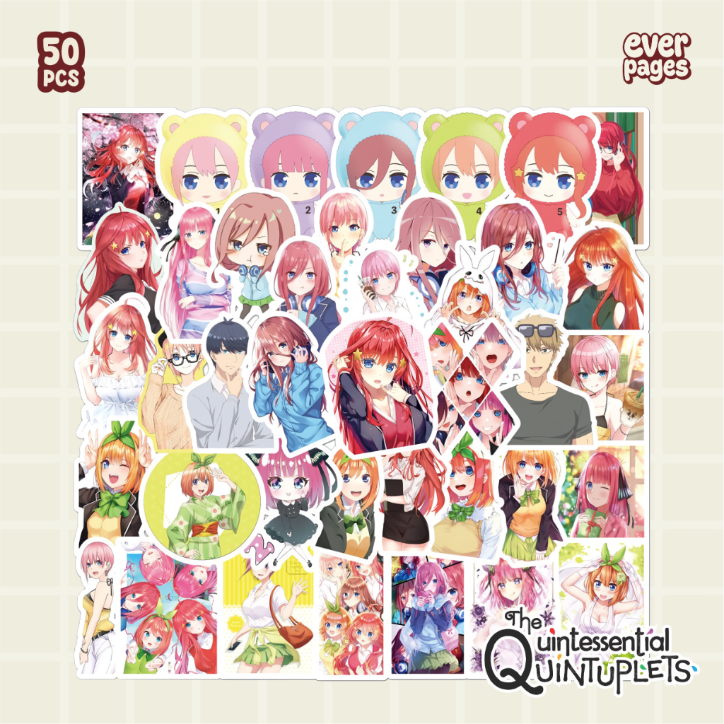 50 Sticker The Quintessential Quintuplets Go-Tōbun no Hanayome Futaro Uesugi