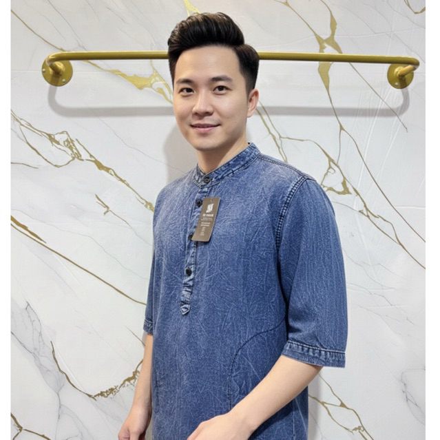 Baju Koko Jeans Kurta Premium Quality Kurta Jeans Koko Lengan Pendek