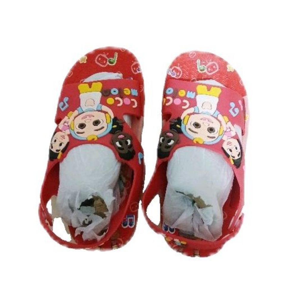 Sepatu Sendal Anak Unisex Coco Melon Merah
