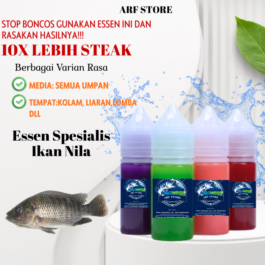 ARF Essen Ikan Nila Paling Gacor Essen Ikan Nila Media Umpan Lumut Cacing Auto Streak