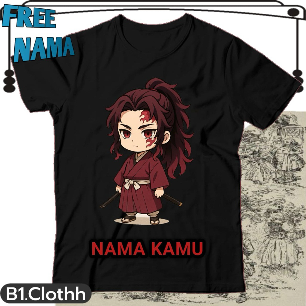 (BISA COD) Baju Anak Gambar Yoriichi Tsugikuni Gratis Nama Kamu - T Shirt Child Yoriichi Tsugikuni F