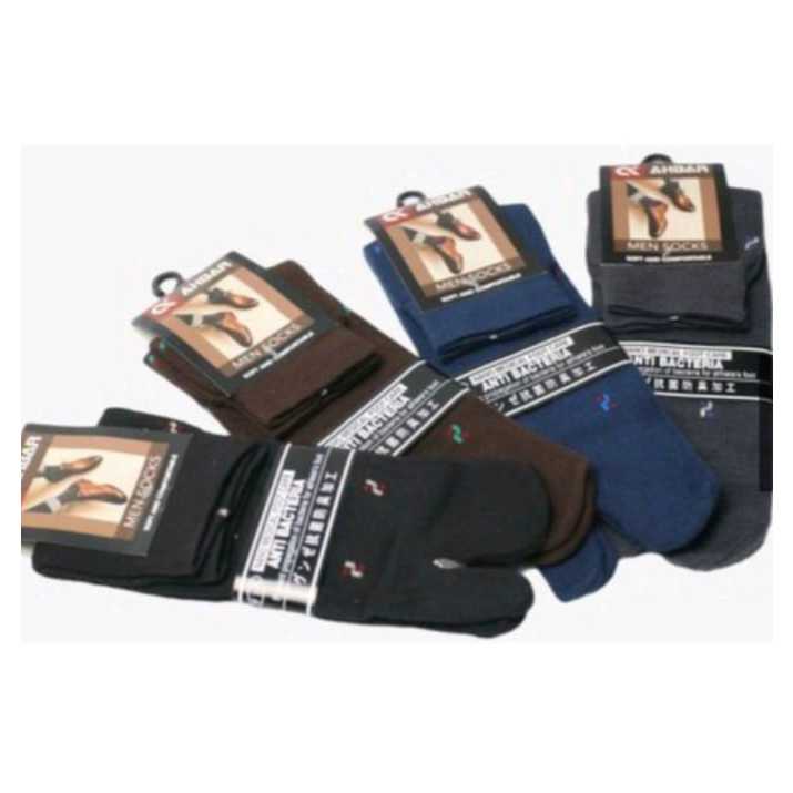 3 PASANG Kaos Kaki Pria Kerja Kantoran Kaos Kaki Jari Model Jempol Bahan Katun Lembut