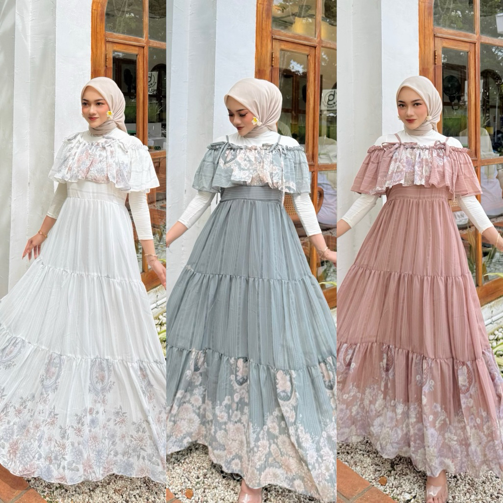 PROMO  9.9 SUMMER DRESS DEWASA & ANAK OVERALL CANDA TALI DRESS PANTAI BY HAURA