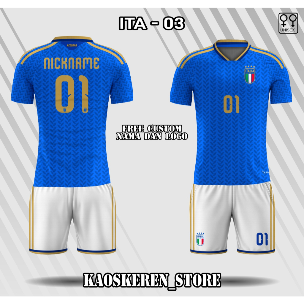 Jersey Timnas Italia 2026 Gratis Nama Nomor stelan Jersey piala dunia 2026 italia PLAYER ISSUE Home 