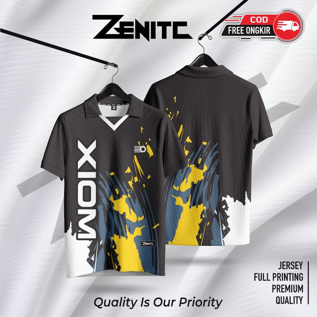 ZENITC 108 //Jersey Pingpong / Baju Tenis Meja / Jersey Tenis Meja Xiom Printing Custom Free Nameset