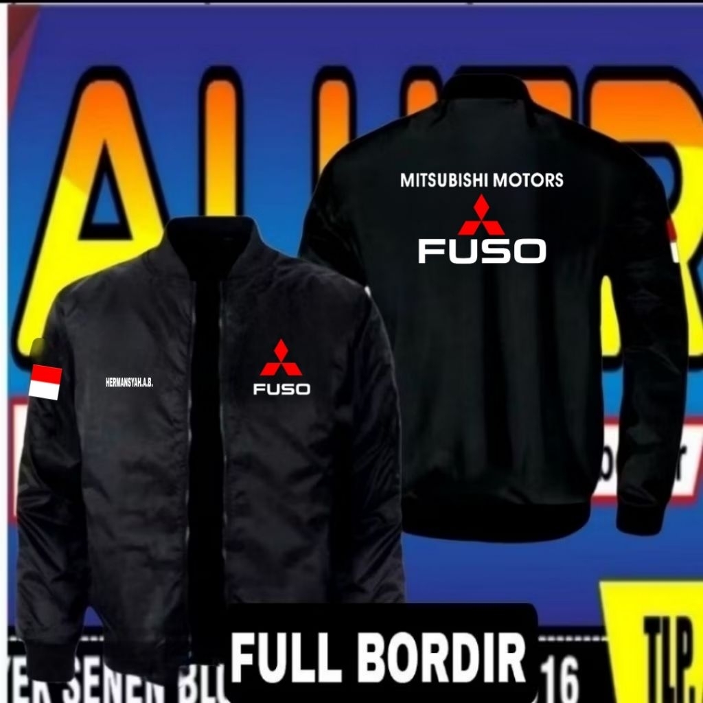ready stok jaket bordir Fuso jaket Fuso jaket bomber Fuso jaket seragam Fuso jaket kerja Fuso jaket 