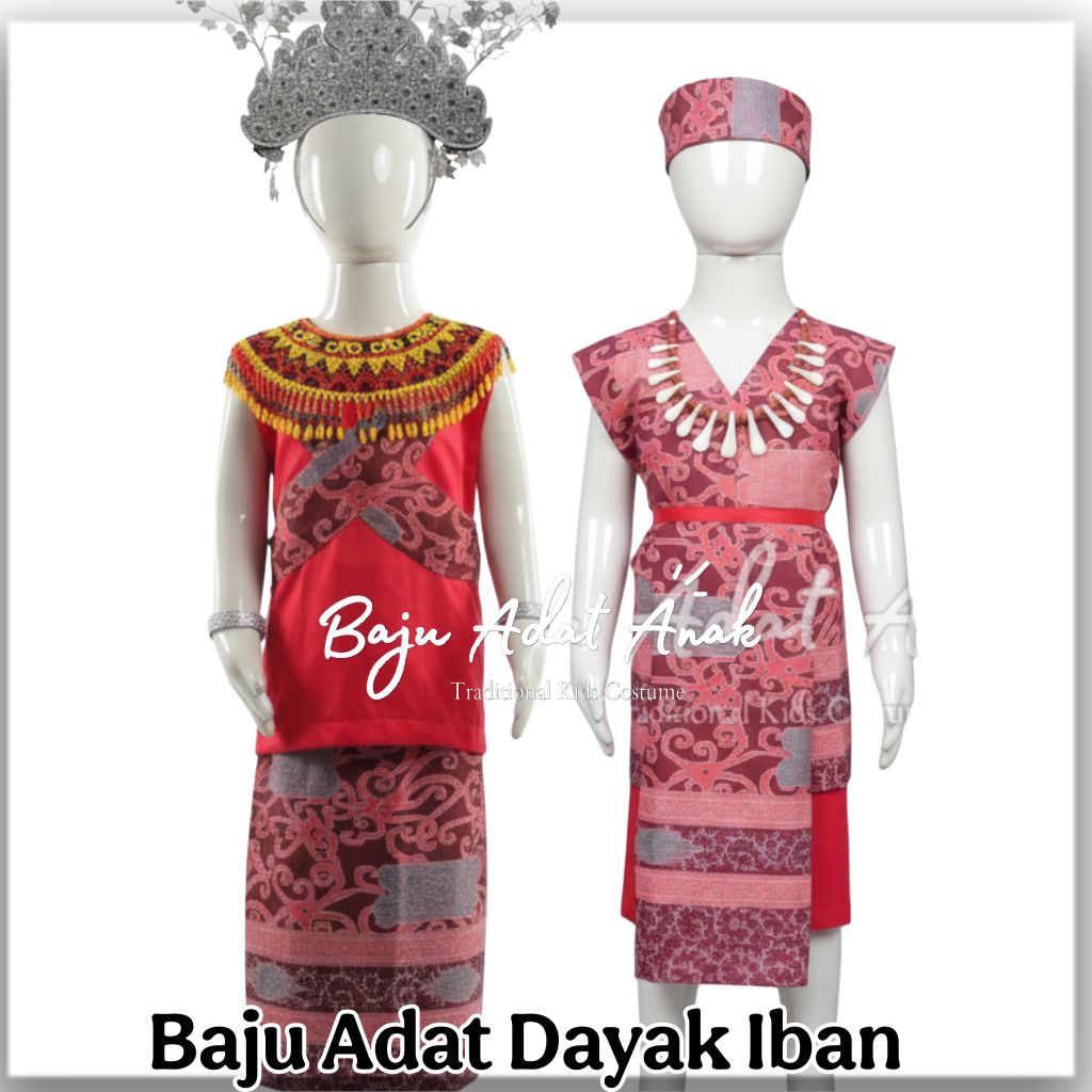 BAJU ADAT DAYAK IBAN KALIMANTAN | BAJU ADAT DAYAK IBAN ANAK LAKI-LAKI | BAJU ADAT DAYAK IBAN ANAK PE