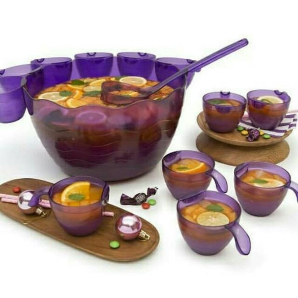 Mangkuk set es buah "Amethyst punch set"