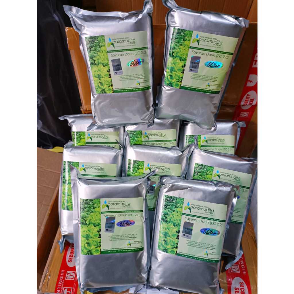 10 Pack AB Mix Sayur Daun 5 Liter Nutrisi Hidroponik Paramudita