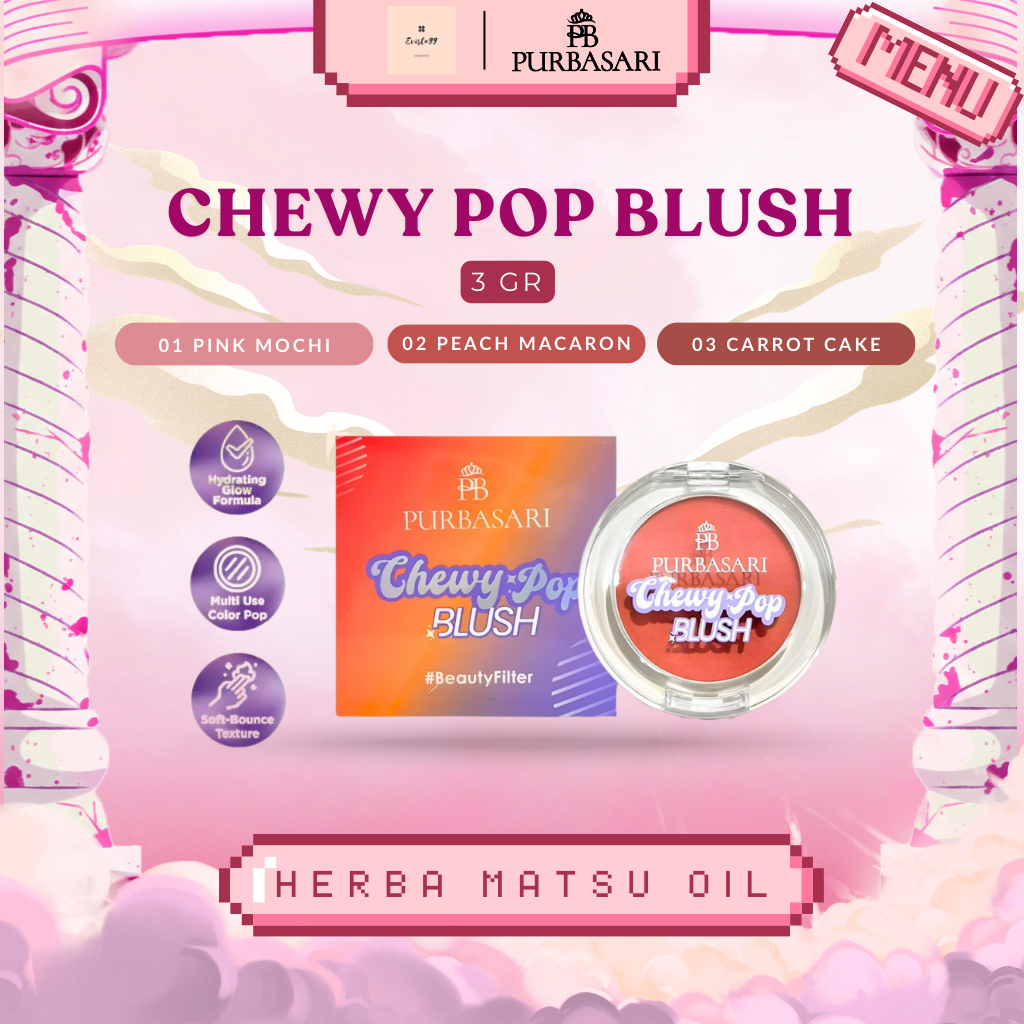 Purbasari Chewy Pop Blush / Cream Blush On Beauty Filter
