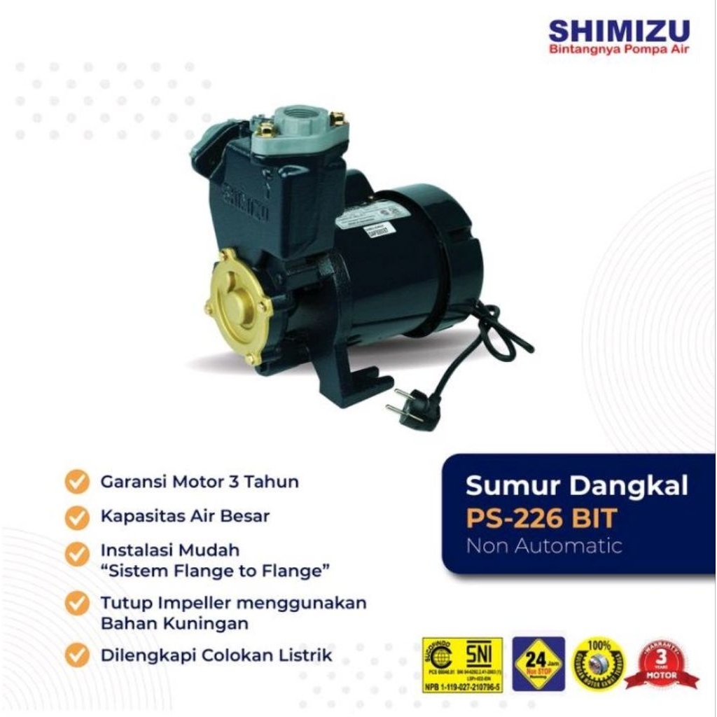 Shimizu Pompa Air Non Otomatis PS 226BIT