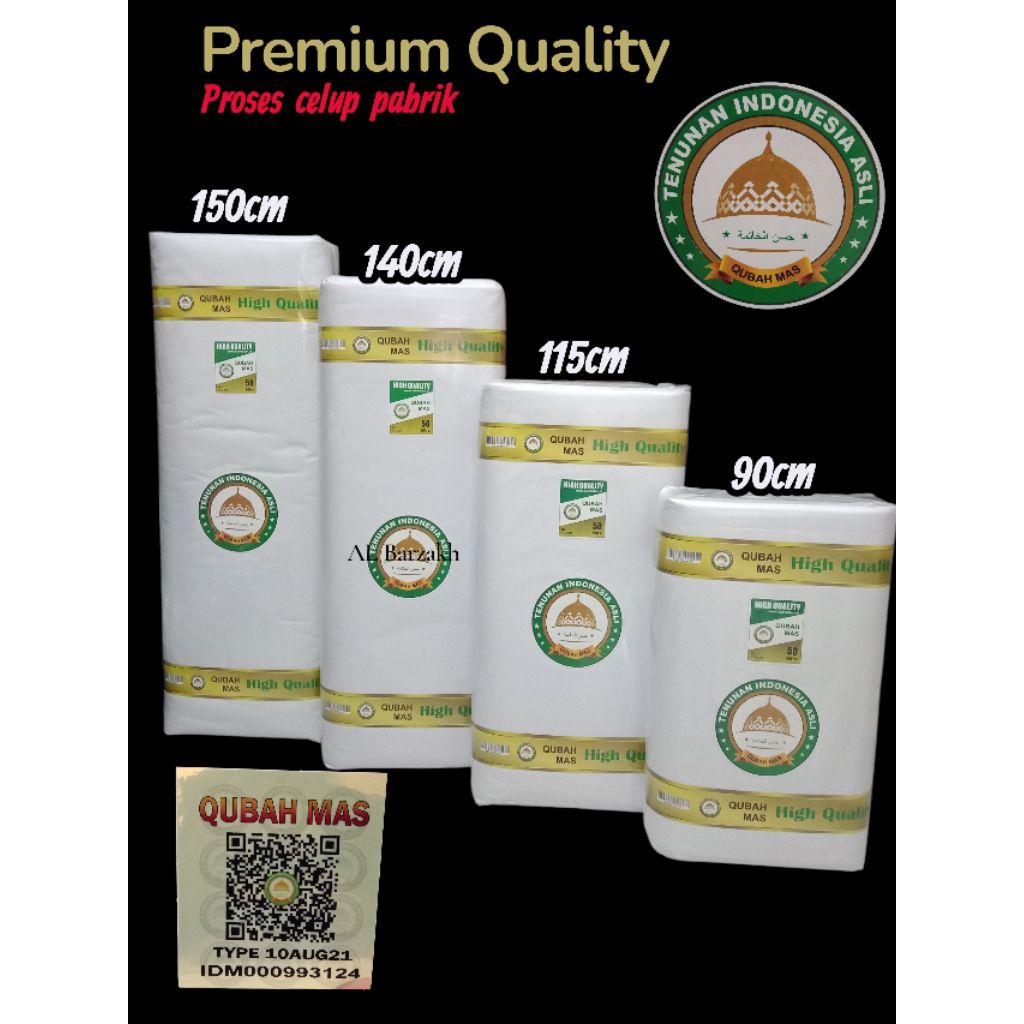 Kain Kafan Qubah Mas - Kain kafan premium - kain kafan 1roll - kain kafan lebar 90 - kain kafan leba