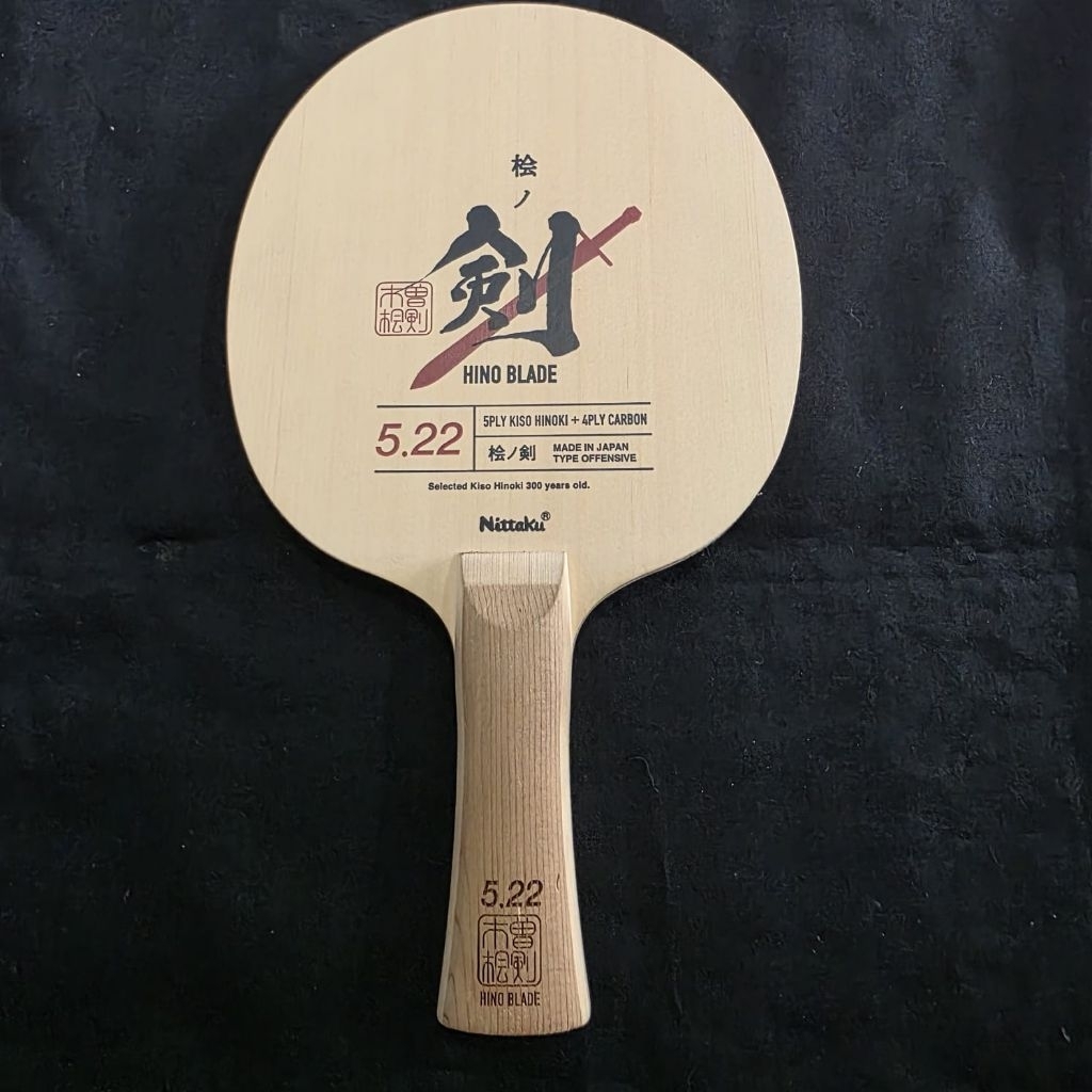 Kayu Bet Nittaku Hino Blade 5.22 Handle FL / Bet Pingpong Tenis Meja (BEKAS)