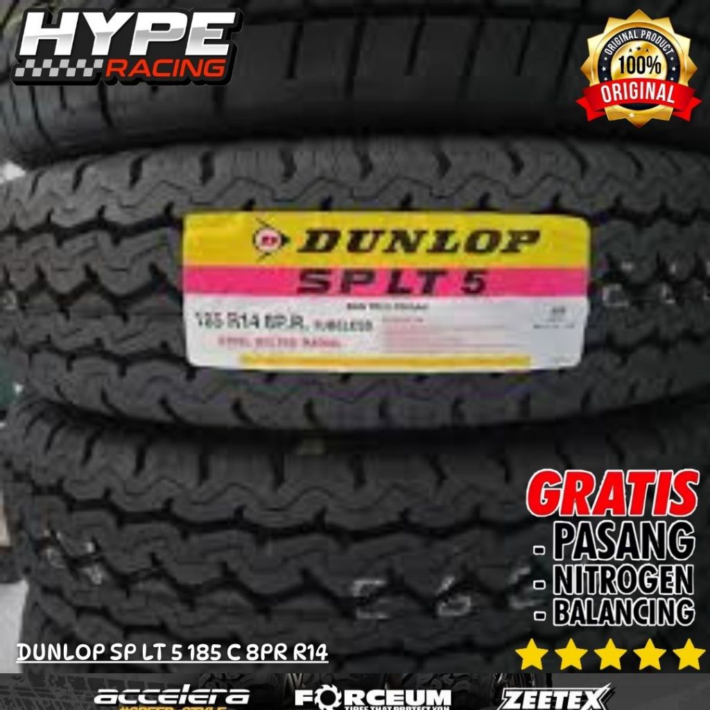 Ban Mobil Dunlop LT5 185 R14 - Khusus muatan buat Mega Carry , L300 , Grandmax