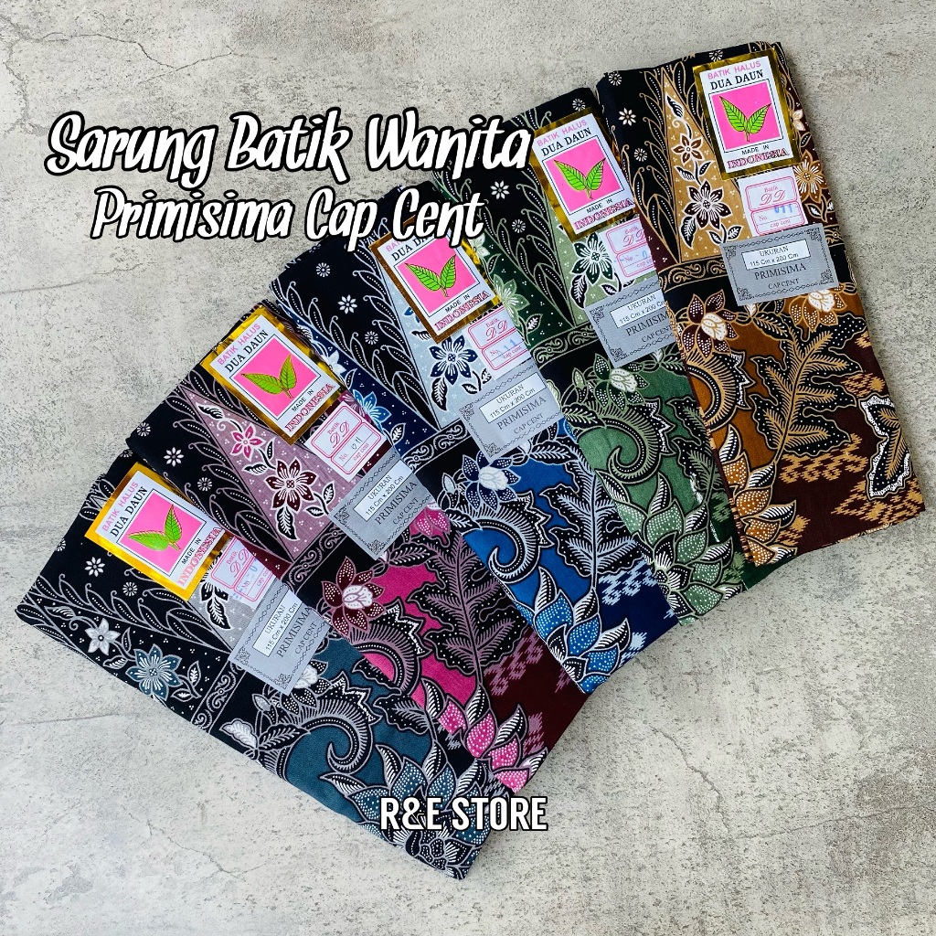 Dua Daun Cap Cent Sarung Batik Wanita Dewasa Santri Putri Ibu Melahirkan Bahan Katun Tebal dan Halus