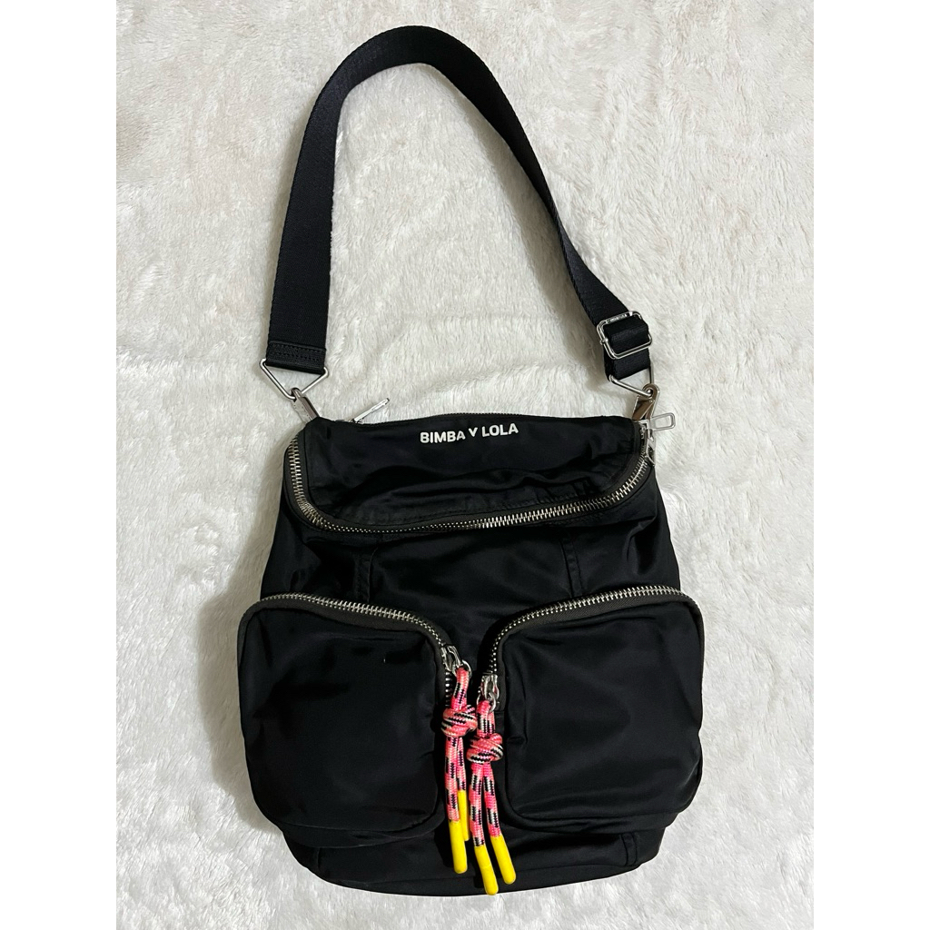 tas Bimba Y Lola hitam shoulder hitam preloved
