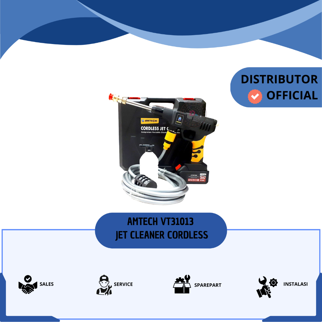 AMTECH VT31013 JET CLEANER CORDLESS BATERAI MESIN CUCI MOTOR AC MOBIL