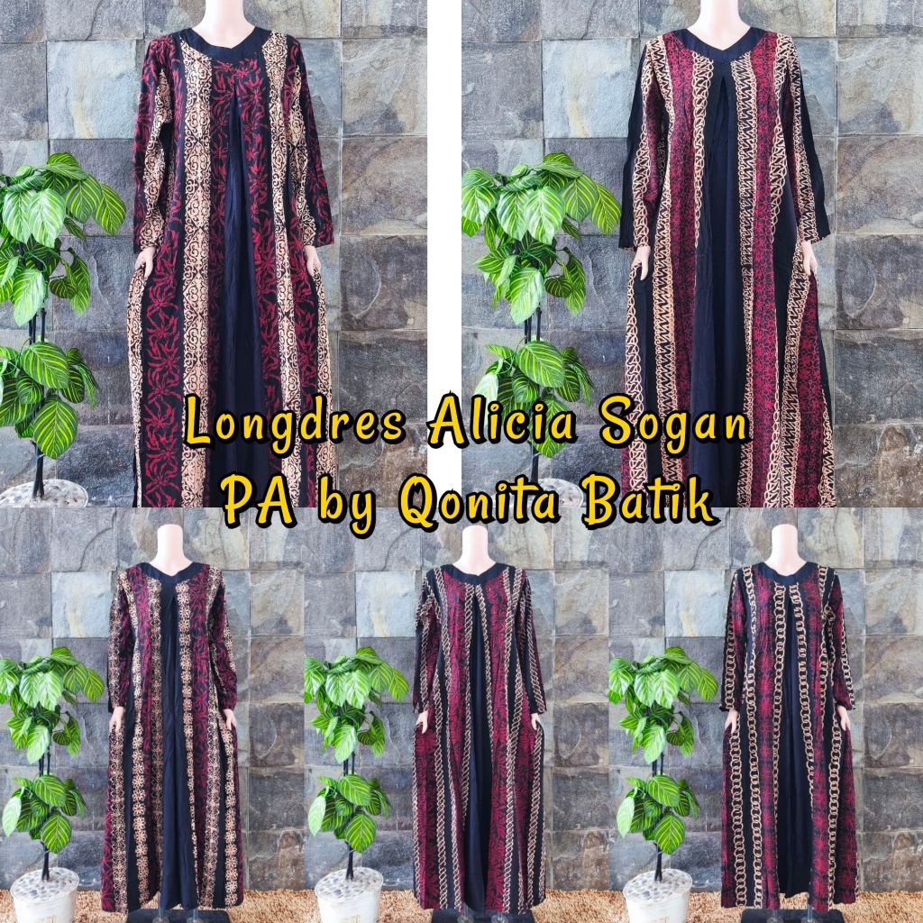 {Ld 110 Cm} Daster Qonita Batik ll Longdres Alicia Sogan