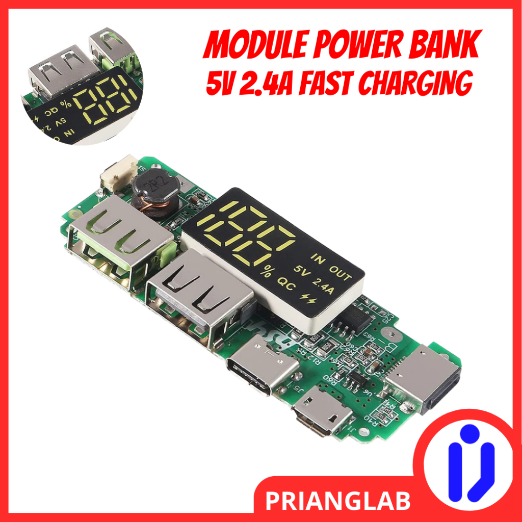 MODULE POWER BANK 5V 2.4A FAST CHARGING INPUT SEMUA TYPE MODUL POWERBANK 2.4A FAST CHARGER