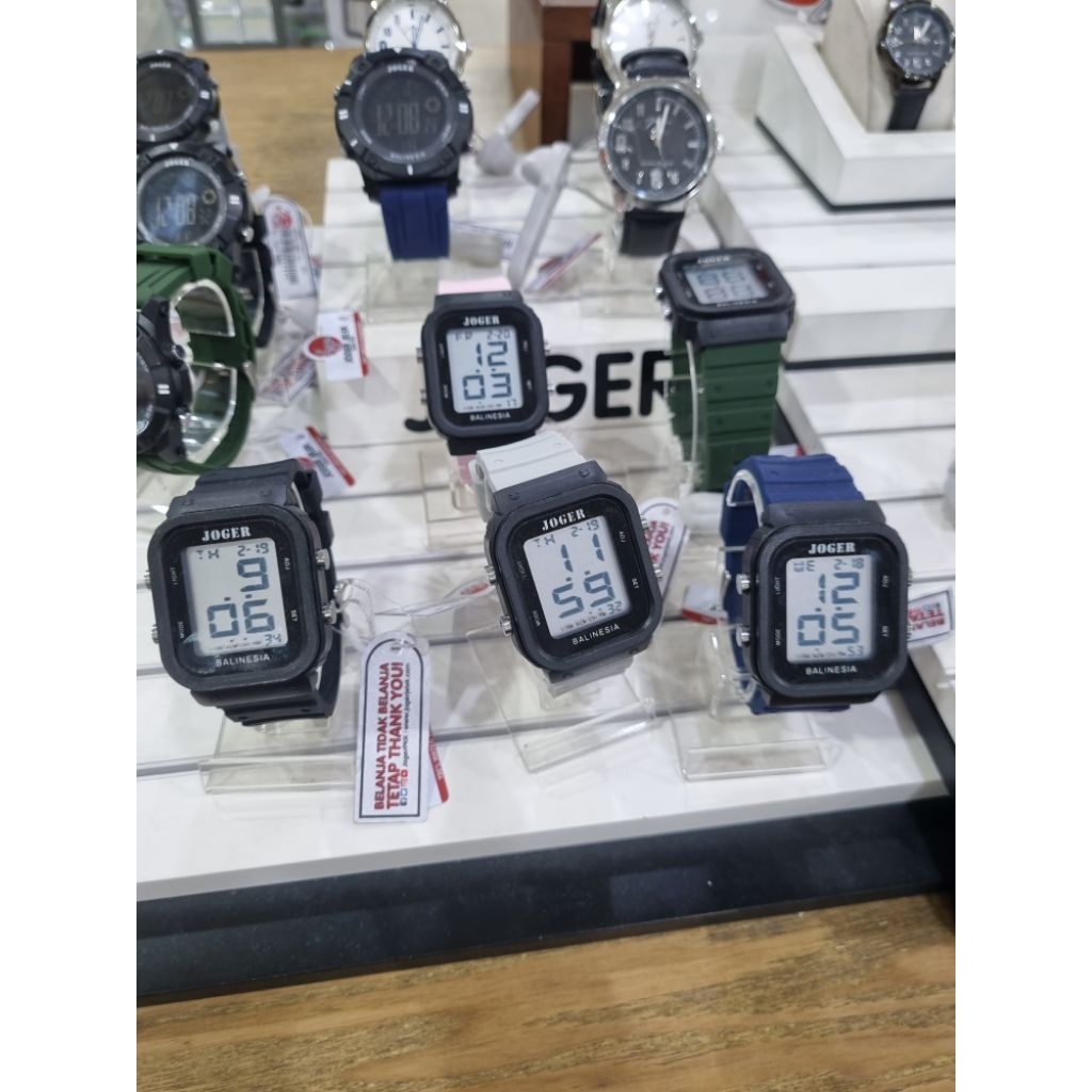 JAM JOGER PRIA. JAM TANGAN DIGITAL. RUBBER WATCH. ORIGINAL JOGER. OLEH OLEH BALI