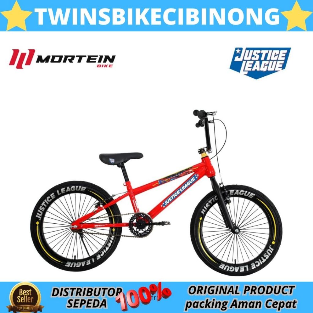 Sepeda Bmx 20 PMB MORTEIN JUSTICE LEAGUE BATMAN SUPERMAN BAN JUMBO 3.0