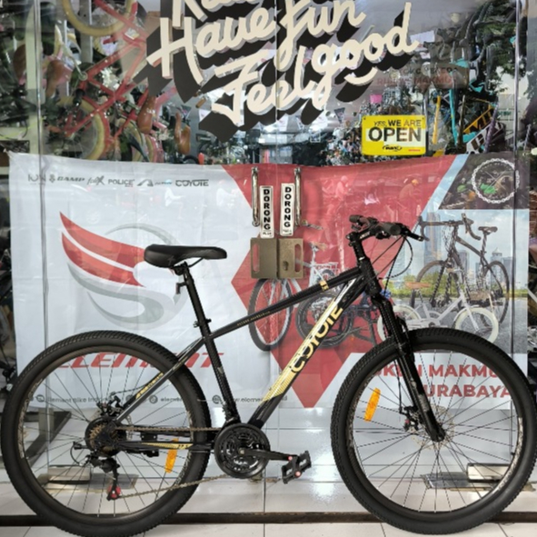 Element MTB Coyote DXK 27.5 Mountain Bike 21 Speed - Hi-ten Steel Bicycle With Inner Cable Routing /