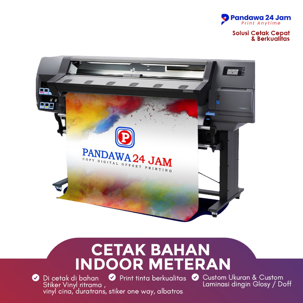 Stiker Meteran Vynil Custom Cetak Sticker Mobil Motor Gerobak Jualan dll