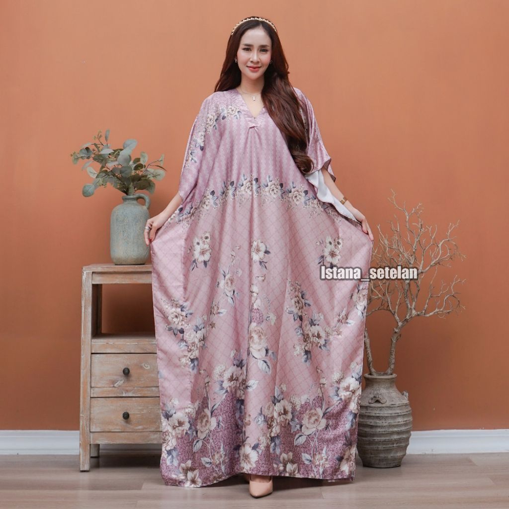 KAFTAN Selina silk motif mewah muslim Armany silk