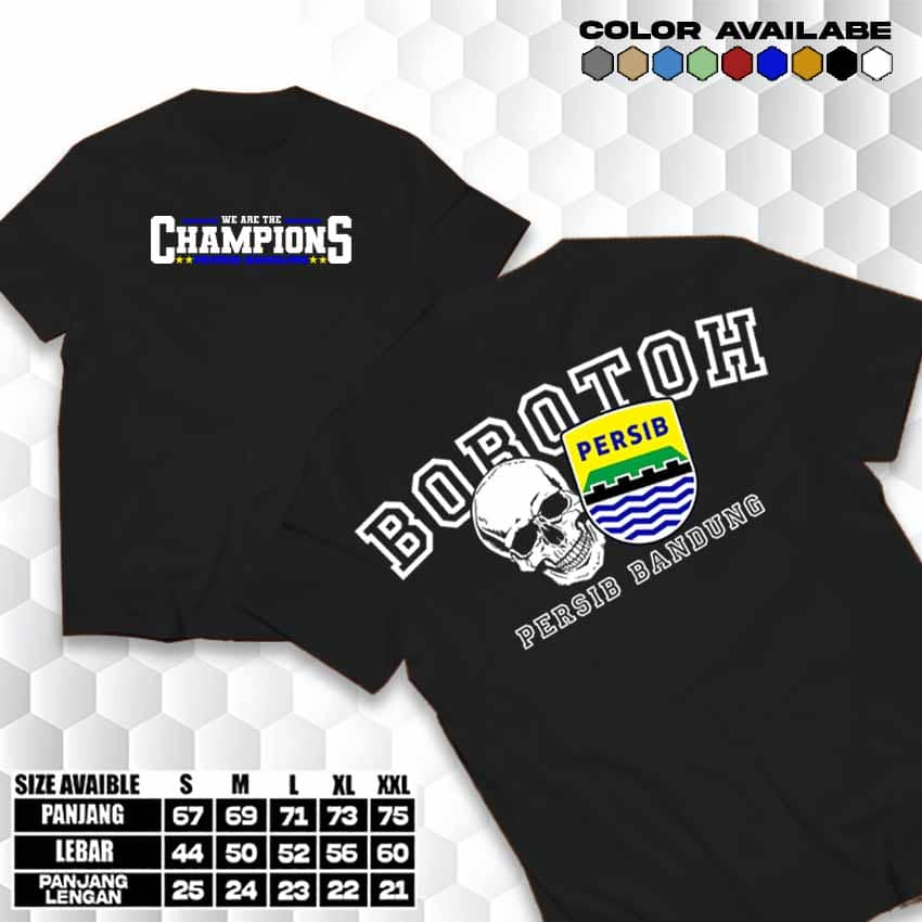 GARUDA BAJU - KAOS WE ARE THE CHAMPIONS PERSIB BANDUNG BAJU PRIA WANITA | KAOS SUPPORTER PERSIB BAND