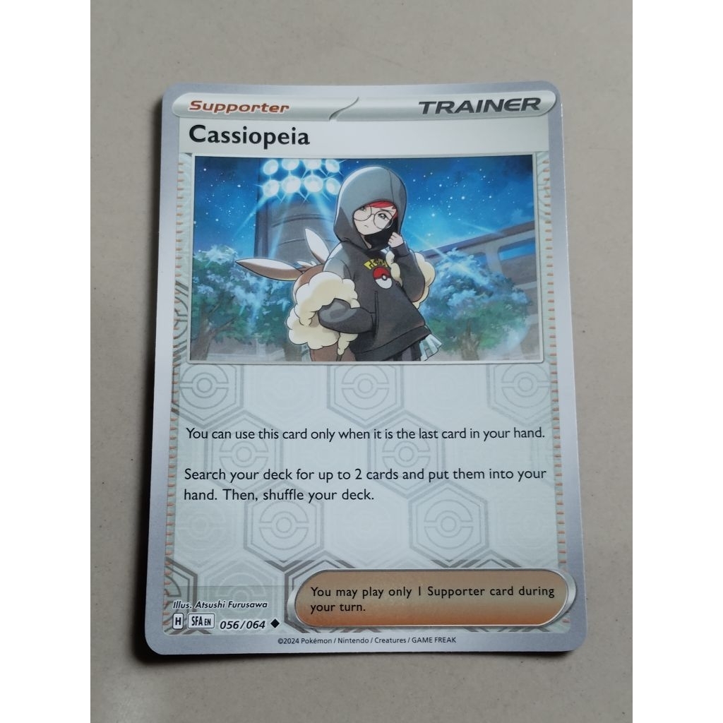 KARTU POKEMON ORIGINAL HOLO REVERSE CASSIOPEIA SFA 056/064