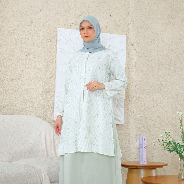 RILLEY - Tunik Syamila | Tunik Wanita Bahan Adem Rayon Slub