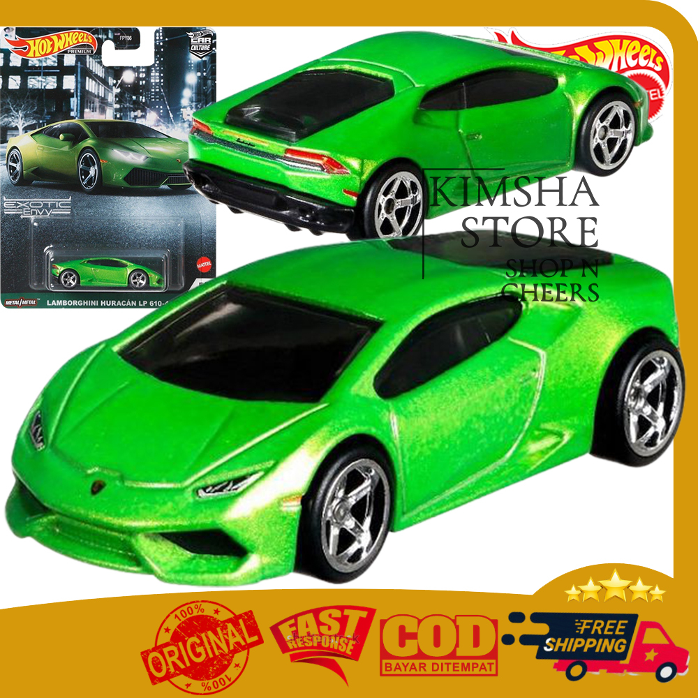 Hot Wheels Premium Lamborghini Huracan LP 610-4 Car Culture Exotic Envy Legends Ban Karet Diecast Me
